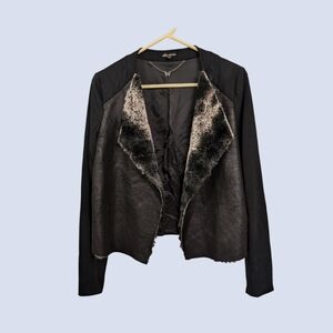 Vintage Ella Moss Faux Fur Lined Jacket - L